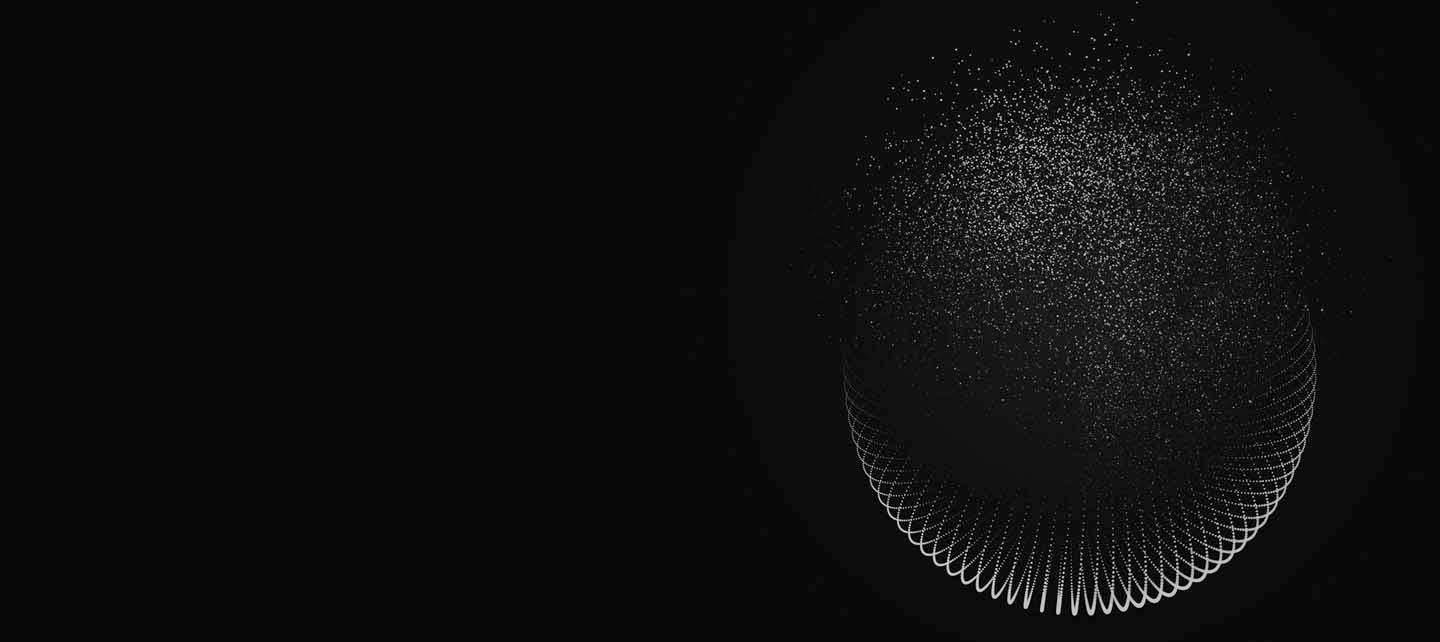 Black and white abstract image with intersecting lines and dots.
