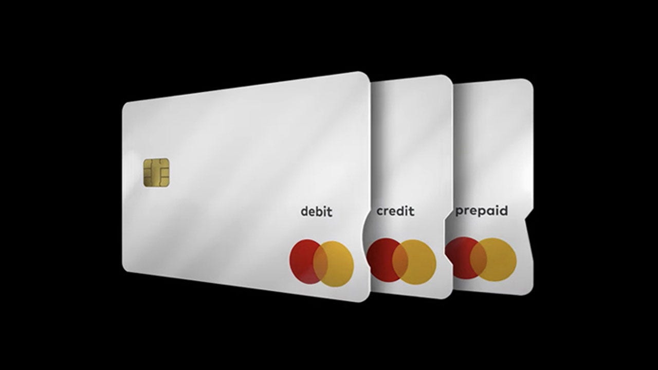 Three Mastercard cards with the Touch Card notch.