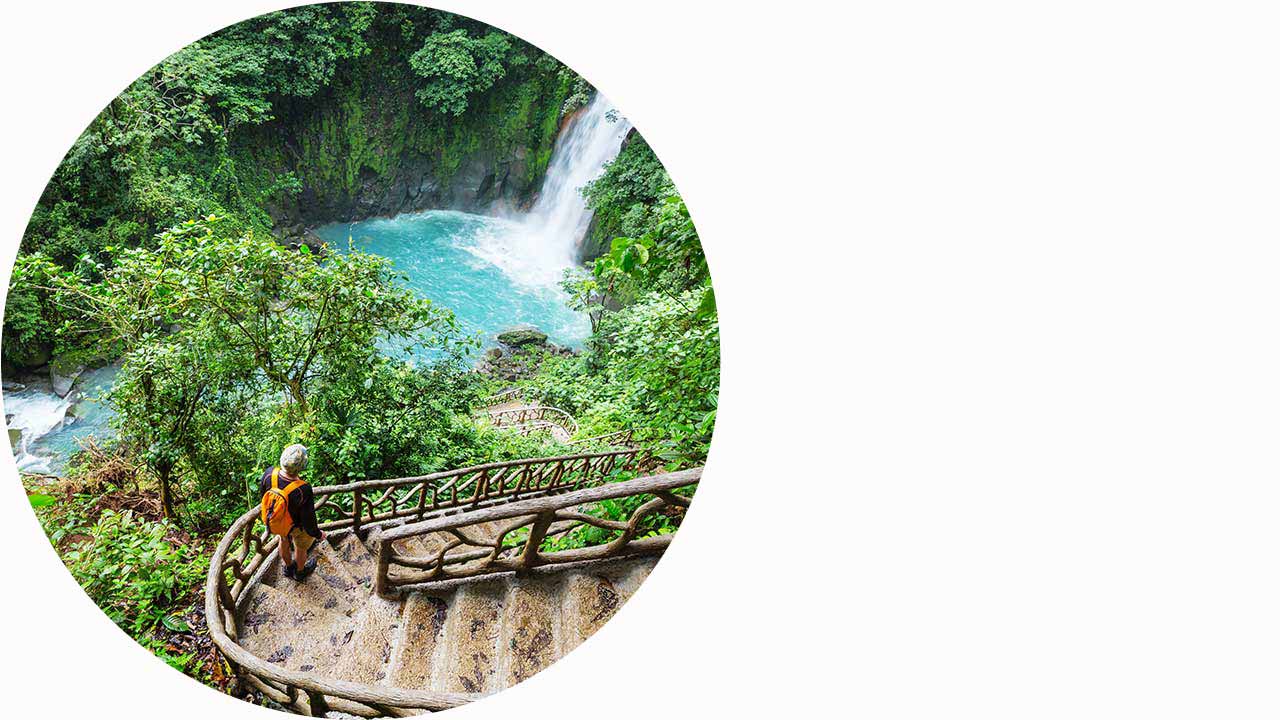 A waterfall in Costa Rica.