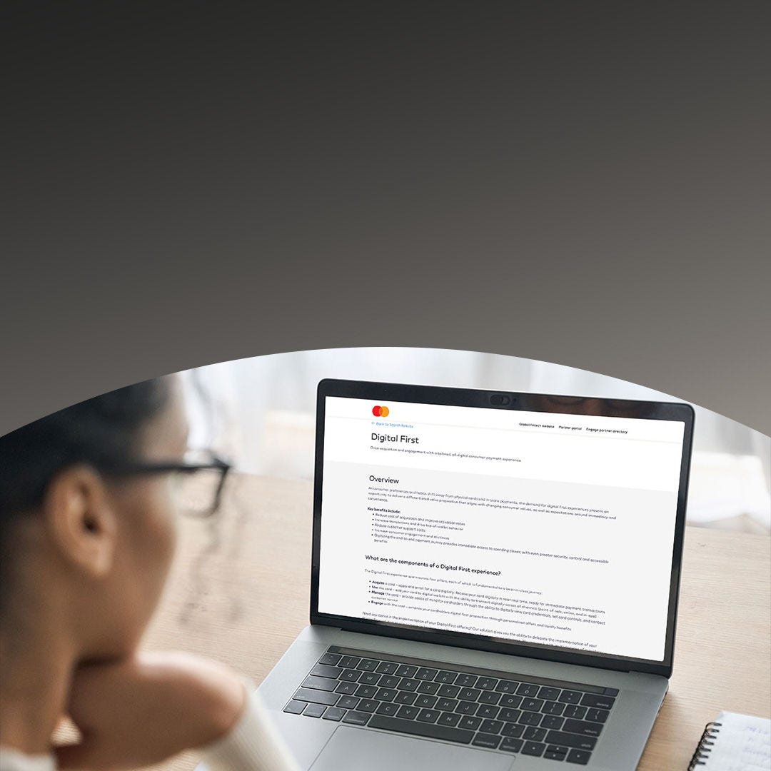 a woman viewing digital first document on her laptop screen.